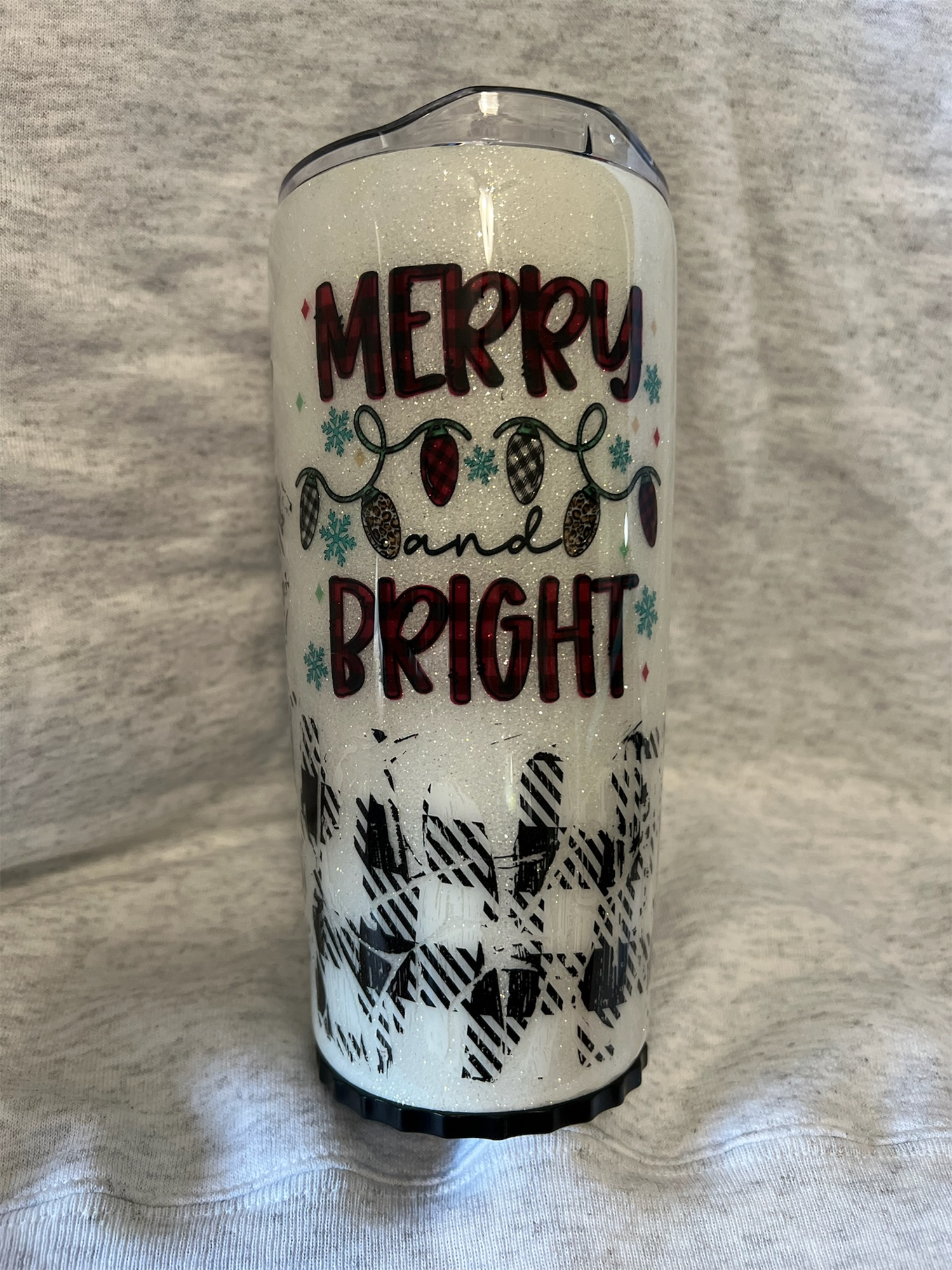 Merry and Bright holiday tumbler