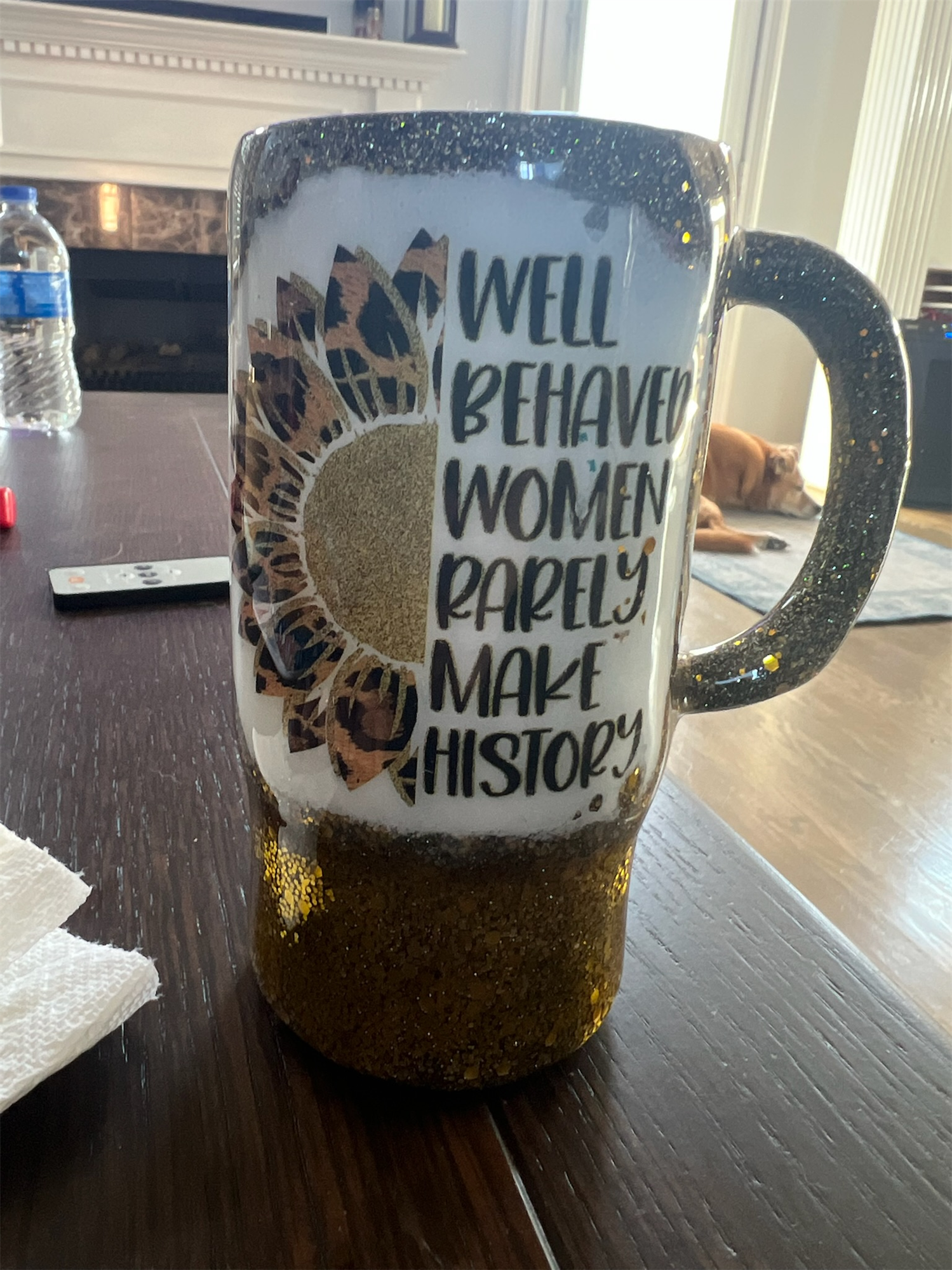 Well Behaved Women Make History tumbler